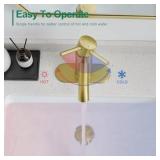 Vessel Sink Faucet Brushed Gold Tall Bathroom Faucets Single Handle One Hole Rv Vanity Lavatory Bathroom Sink Faucet
