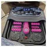 Collapsible Foot Spa with Heat, Bubble and Temp Control, Foot Bath Massager with XL Touch Screen and Massage Rollers, Foot Soaking Tub, Pedicure Foot spa for Stress Relief (Grey)