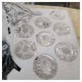 9 Light Semi Flush Mount Ceiling Light, Matte Black Ceiling Light, Farmhouse Dining Room Light Fixture with Clear Glass Shade, Kitchen Fixtures for Living Room