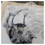 9 Light Semi Flush Mount Ceiling Light, Matte Black Ceiling Light, Farmhouse Dining Room Light Fixture with Clear Glass Shade, Kitchen Fixtures for Living Room