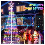 $164 Espird 12FT Outdoor Christmas Tree Prelit - LED Outside Christmas Tree Lights with Star, Music Sync, App & Remote Control, Timer, Smart Christmas Lighting Decoration for Garden & Yard Party