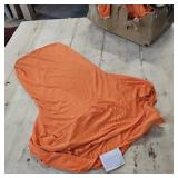 12 PCS Waterproof Stretch Spandex Folding Chair Covers, Dining Room Chair Slipcovers Protector for Wedding, Banquet, Party, Holidays, Celebration and Decoration Orange