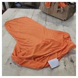 12 PCS Waterproof Stretch Spandex Folding Chair Covers, Dining Room Chair Slipcovers Protector for Wedding, Banquet, Party, Holidays, Celebration and Decoration Orange