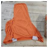 12 PCS Waterproof Stretch Spandex Folding Chair Covers, Dining Room Chair Slipcovers Protector for Wedding, Banquet, Party, Holidays, Celebration and Decoration Orange