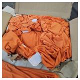 12 PCS Waterproof Stretch Spandex Folding Chair Covers, Dining Room Chair Slipcovers Protector for Wedding, Banquet, Party, Holidays, Celebration and Decoration Orange