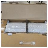 Buffet Lamps Set of 2, 28.5" Tall Brass Finish Lamps for Entryway, Hallway, Console Table, Dining Sideboard or Living Room, UL Certified with Pull Chain, Linen Shade, Urban Luxury Style