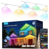 $490 Govee Permanent Outdoor Lights 2, 150ft RGBIC Outdoor Lights with 108 LED Lights, IP67 Waterproof, 100 Scene Modes with 40lm White for Outdoor Decorations, Works with Alexa, Google Assistant, Whi
