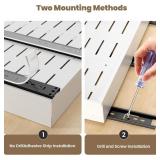 Pull Out Cabinet Organizer, Expandable Width (11.4"-19.4") and Depth (16.7"-21") With 3 Rails, Heavy Duty Slide out Drawers for Kitchen Base Cabinet Organization, No Drill, White