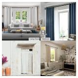 Lot of 5 with bonus box, Curtain Rods for Windows 16 to 48 or 60 Inches Max Adjustable Length 1 Inch Diameter Window Curtain Rod with Aluminium Finials, Black