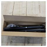 Lot of 5 with bonus box, Curtain Rods for Windows 16 to 48 or 60 Inches Max Adjustable Length 1 Inch Diameter Window Curtain Rod with Aluminium Finials, Black