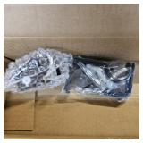 Lot of 5 with bonus box, Curtain Rods for Windows 16 to 48 or 60 Inches Max Adjustable Length 1 Inch Diameter Window Curtain Rod with Aluminium Finials, Black