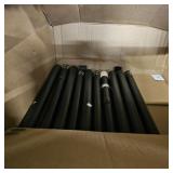 Lot of 5 with bonus box, Curtain Rods for Windows 16 to 48 or 60 Inches Max Adjustable Length 1 Inch Diameter Window Curtain Rod with Aluminium Finials, Black