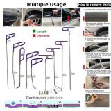 59pcs Paintless Dent Rods Repair Tools with Knock Down Pens,Red Soft Caps,Red Wedge and More,Suitable Removal Hail Damage,Dings and More for Car Body Dent Repair