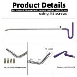 59pcs Paintless Dent Rods Repair Tools with Knock Down Pens,Red Soft Caps,Red Wedge and More,Suitable Removal Hail Damage,Dings and More for Car Body Dent Repair