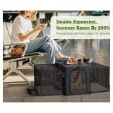 Pecute Cat Carrier Expandable, Airline Approved Cat Soft-Sided Carriers, Breathable Pet Carriers up to 5kg/12lbs, Collapsible Cat Bag Carrier Great for Travel, Outdoor, Hiking, Camping, Dark Gray