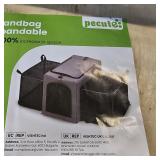 Pecute Cat Carrier Expandable, Airline Approved Cat Soft-Sided Carriers, Breathable Pet Carriers up to 5kg/12lbs, Collapsible Cat Bag Carrier Great for Travel, Outdoor, Hiking, Camping, Dark Gray