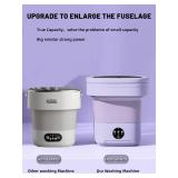 Portable Washing Machine, Mini Washer,16L Upgraded Large Capacity Foldable Washer.Deep Cleaning of Underwear, Baby Clothes and Other Small Clothes.Suitable for Apartments, Dormitories, Hotels.(Purple)