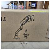 WALI Heavy Duty Single Monitor Arm for 17-49 Inch Flat Curved Ultrawide Screens, up to 33 Lbs, Adjustable Gas Spring Single Monitor Desk Mount for Home Office Gaming, VESA 75/100mm (GSM001XLN), Black