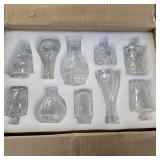 Set of 20 Glass Bud Vases,Small Clear Vases,Wedding Centerpiece Table Decorations,Clear Vintage Embossed Mini Vases,Flower Arrangements in for Party or Home Decor