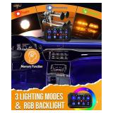 $156 Auxbeam 8 Gang Switch Panel RA80 Auto-Dimmable RGB Switch Panel w/Momentary Toggle Pulsed, 12V-24V Automotive Aluminum Switch Panel for Truck Offroad Car Boat Waterproof, 3 Years Warranty