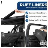 $110 Ruff Liners Medium Dog Seat Cover, Black   As Seen on Shark Tank   Back Seat Protector for Cars, Mid-Size SUVs, & Mid-Size Trucks   Waterproof, Touch Fasteners, & Belt Slots   Sturdy Dog Hammock