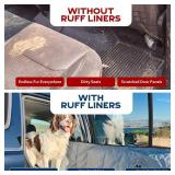 $110 Ruff Liners Medium Dog Seat Cover, Black   As Seen on Shark Tank   Back Seat Protector for Cars, Mid-Size SUVs, & Mid-Size Trucks   Waterproof, Touch Fasteners, & Belt Slots   Sturdy Dog Hammock