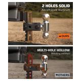 Ehaho Adjustable Trailer Hitch, Drop Hitch 2 Inch Receiver with 6 Inch Drop/Rise for Truck 12,500 LBS GTW, Waterproof Double Anti-Theft Locking Hitch Pins