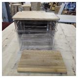 Trash Bag Dispenser 2 Pack, Acrylic Garbage Bags Dispenser with Bamboo Top, Extra Large Trash Bag Holder Dispensers Under Sink for Kitchen, Cabinet, Laundry Room, Pantry Organizer and Storage