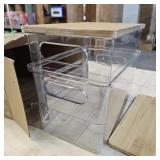 Trash Bag Dispenser 2 Pack, Acrylic Garbage Bags Dispenser with Bamboo Top, Extra Large Trash Bag Holder Dispensers Under Sink for Kitchen, Cabinet, Laundry Room, Pantry Organizer and Storage