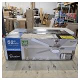 $105 warmiplanet Ceiling Fan with Lights Remote Control, 52 Inch, Brushed Nickel (5-Blades)