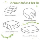 Twin Comforter Set with Sheets, 5 Pieces Soft and Breathable Twin Bedding Set, Dark Grey