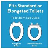 Carex Toilet Seat Riser, Adds 5 Inches of Height, Elevated and Raised Toilet Seat with 300 lbs Capacity, Standard Riser for Elderly and Handicap, Universal, Slip-Resistant, White