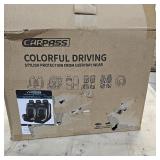 CAR PASS Leather seat Covers,Automotive Universal Sport car seat Cover Super 5mm Composite Sponge Inside,Airbag Compatible fits Most Cars, SUVs, Trucks, and Vans (Full Set,Black and Beige)