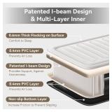 COMMOUDS Queen Air Mattress with Built-in Pump, 18" Raised Blow up Mattress, Comfort Inflatable Mattress with Waterproof Flocked Top, Portable Airbed for Guests, Camping, Home & Travel Use, 660lbs Max