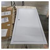 Premier 12x24 Universal Steel Flush Access Panel Door w/Keyed Cylinder Latch, White Prime Coat Finish, Wall, Ceiling Mounted Access Door for Drywall, Plumbing, Electrical, FL-5000 - Damaged and Missin