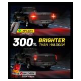 $140 LED Tail Lights Compatible with 2014-2018 Chevy Silverado 1500 2019 Silverado 1500 LD 2016-2019 Chevy 2500 HD 3500 HD 2016-2019 GMC Sierra, Bright Smoked Tail Lights, IP67 Waterproof, Pair