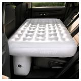 $119 Car Back Seat Air Mattress - Universal Fit SUV/Sedan, Inflatable Camping Mattress with Built-in Pump & Air Support Column, Portable True Flat Gap-Filling Car Bed for Sleeping Roadtrip Travel