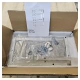 Narrow Side Table, Slim End Tables with Fabric Basket, Skinny Table for Small Spaces, Thin Bedside Table for Living Room, Bedroom (1, White + Camel Brown)