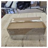 Narrow Side Table, Slim End Tables with Fabric Basket, Skinny Table for Small Spaces, Thin Bedside Table for Living Room, Bedroom (1, White + Camel Brown)