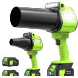 OGERY Brushless Leaf Blower Cordless with Lights, Powerful Electric Leaf Blowers with 2 x 3.0Ah Batteries & Fast Charging, 700CFM 900G Wind Pressure Handheld Blower for Lawn Care Yard Garden, Green