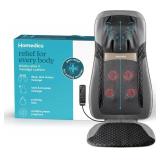 $162 HoMedics Back Massager with Heat, Shiatsu Elite II Heated Neck and Back Massage Cushion. 3 Different Massage Styles and 3 Massage Zones. Comes with Controller and Chair Straps