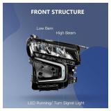 $206 ECCPP LED Headlight Assembly Fit 2021 2022 2023 for Chevy Tahoe Replacement Headlights Driver Side Black Housing GM2502511 84934279