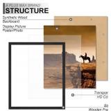 A PLUS MAX 20x24 Picture Frame, Black Engineered Wood Frame for 20 x 24 Inch Picture Poster Photo, Light Weight 20 by 24 Frame with Wood-grain for Wall - 1 Pack/Black/20 x24