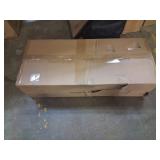 $333 48 Inch Black Wagon Wheel Chandelier with Glass Shade, 16 Lights, Large Modern Farmhouse Style, Ideal for Dining Room, Kitchen, Entryways