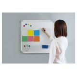 Whiteboard Set - Dry Erase Board 24 x 24 in with 1 Magnetic Eraser, 4 Dry Wipe Markers, 4 Magnets and 6 Magnetic Labels - Wall Hanging Reminder Kanban White Board for Home and Office (24x24 inch)