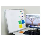 Whiteboard Set - Dry Erase Board 24 x 24 in with 1 Magnetic Eraser, 4 Dry Wipe Markers, 4 Magnets and 6 Magnetic Labels - Wall Hanging Reminder Kanban White Board for Home and Office (24x24 inch)