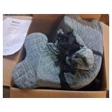 Dog Car Seat for Medium/Large Dogs up to 60 lbs, Memory Foam Dog Booster Seat with Thick Cushion, Pet Car Seat for Back with Detachable Washable Cover, Storage Pockets for SUV, Pick Up, Trunk, Grey