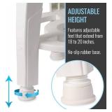 HealthSmart Swivel Shower Stool Seat with Storage Shelf, Rotating Shower Chair for Bathtub, Tool-Free Assembly, White