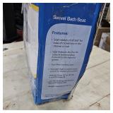 HealthSmart Swivel Shower Stool Seat with Storage Shelf, Rotating Shower Chair for Bathtub, Tool-Free Assembly, White