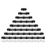 36 Pack 4 OZ Plastic Jars with Lids, BPA Free, Reusable, Refillable Transparent Cosmetic Containers for Bath Salts, Cosmetics, Powders, Beauty Product and Small Accessories